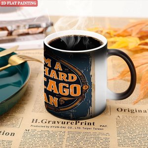 Mug en céramique noire givrée 11oz, tasse à sublimation changeant de couleur à la chaleur, pour cadeau de fête ou de célébration - Product Image 5