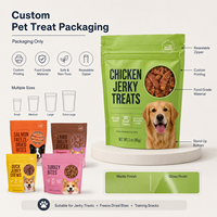 Emballage personnalisé pour friandises pour chiens, sachet refermable en plastique pour nourriture pour animaux, poulet séché, snack pour animaux