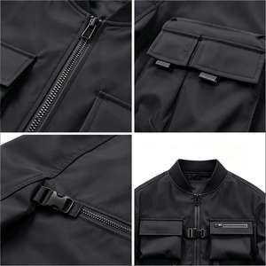 Custom Wholesale High Quality Durable Tech Nylon Urban <b>Utility</b> Streetwear Multi Pocket Cargo <b>Mens</b> Bomber <b>Jacket</b> - Product Image 2