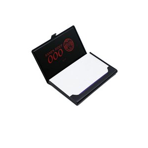 Customized LOGO High Quality Aluminum Light Weigh Portable Business Card Box Card Case Card <b>Holder</b> with 3D PVC LOGO - Product Image 2