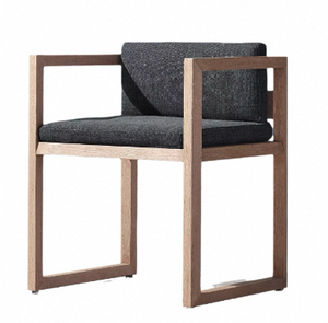 Modern Simple <strong>Teak</strong> <strong>Dining</strong> <strong>Table</strong> and Chair Set Solid Wood Outdoor Furniture for Villa Courtyard Garden - Product Image 5