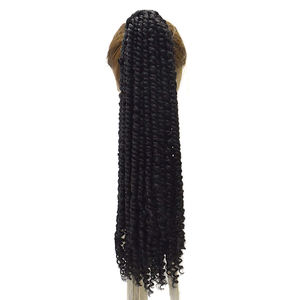 Nouveautés <span class=keywords><strong>Queue</strong></span> <span class=keywords><strong>de</strong></span> <span class=keywords><strong>Cheval</strong></span> en Fibre Synthétique à Enrouler avec Clip Extension <span class=keywords><strong>de</strong></span> Cheveux Passion Twist Postiche Tresses Faux Locs Pour Femme Noire - Product Image 2