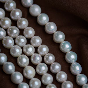 Zhuji vente en gros défauts 11-14mm Edison forme ronde brin de perle d'eau douce pour la fabrication de colliers - Product Image 3