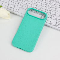 Coque de téléphone écologique biodégradable en paille de blé pour iPhone 17 Air 16E 15 14 Plus 13 12 11 Pro Max Mini, fine, souple, en TPU mat