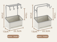 Support de séchage pour éponges et torchons de cuisine en acier au carbone avec plateau d'égouttement, personnalisable avec logo OEM, pour comptoir – Vente en gros