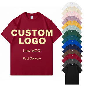 Camiseta Deportiva Jersey Oversize con Logotipo Personalizado, 100% Algodón Suave, 300GSM, Manga Corta, <span class=keywords><strong>Cuello</strong></span> Redondo con Ribetes, para <span class=keywords><strong>Hombre</strong></span> - Product Image 1