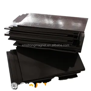 A4 size super strong anisotropic rubber magnet sheet with adhesive, flexible magnetic plate