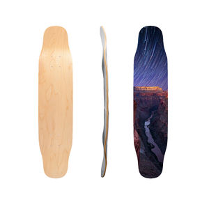 Skateboard personnalisé 9.25x45 pouces, Skate avec imprimé de motif Floral, de galaxie, rétro - Product Image 3