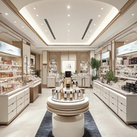 Vitrines de présentation de cosmétiques de luxe abordables, armoires à parfums modernes, armoires de rangement et de présentation pour la vente au détail, design d'intérieur