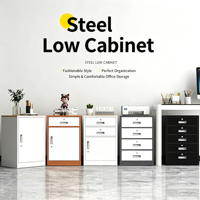Armoire de classement mobile en acier sous bureau avec serrure, trois tiroirs, unité de rangement de bureau moderne et basse pour espace de travail à domicile, fabriquée en Chine