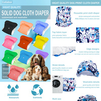 COLLABOR 12 Couleurs Apparence Prix Raisonnable Chien Couches Lavables Réutilisable Lavable Femelle Chien Pet Couche Pantalon Lavable