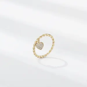 Elegant Momentum 18K Gold Plated New Gold Rings Design For Women