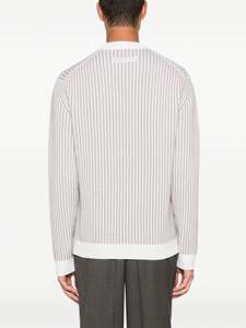 สเวตเตอร์ถักสำหรับผู้ชายสเวตเตอร์ถักนิตติ้งคอกลมผ้าแคชเมียร์สีน้ำตาลเทา - Product Image 2