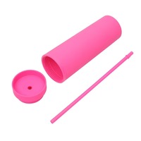 JUNVOY Tasse isotherme givrée en PP de 16 oz avec corde – Mug tendance pour les trajets quotidiens, idéal pour les employés de bureau et les étudiants