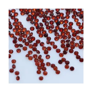0.8mm to 3mm Round Brilliant Cut Natural Red Garnet Loose Gemstones For Jewelry Making