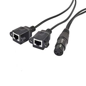 Cable de micrófono Cantell 2 en 1 XLR 3 pines hembra a panel dual Rj45 <span class=keywords><strong>Ethernet</strong></span> hembra Adaptador convertidor Cable - Product Image 4