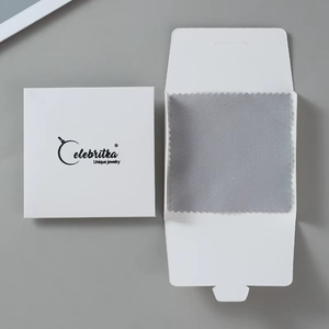 Lot de 100 lingettes rectangulaires en coton personnalisées avec logo, écologiques, réutilisables et douces pour le nettoyage de bijoux et de lunettes - Product Image 4