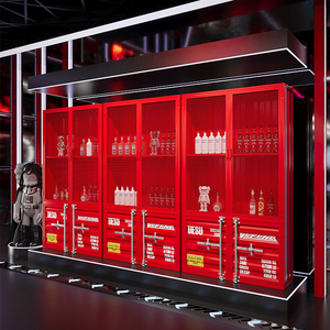 Meuble de rangement métallique commercial de luxe, présentoir à vin artisanal, étagère industrielle pour centre commercial, salle de sport, restaurant et magasin de <span class=keywords><strong>Lego</strong></span> - Product Image 4