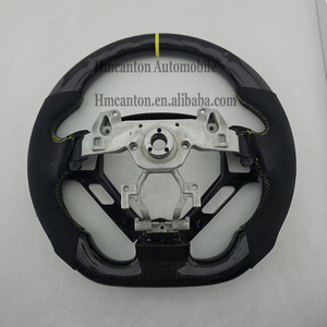 พวงมาลัยรถยนต์อินฟินิตี้ G27 G37 ลายคาร์บอนไฟเบอร์อัลคันทาร่าสีเหลือง พร้อมแถบตกแต่งด้านบน ขายส่งราคาพิเศษ - Product Image 3