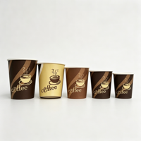 Vente en gros de gobelets en papier kraft pour boissons chaudes et froides, 8 oz, 10 oz, 12 oz, 16 oz, 20 oz, gobelets jetables pour café et thé avec couvercles