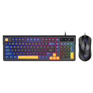<span class=keywords><strong>Clavier</strong></span> et <span class=keywords><strong>souris</strong></span> filaires avec interface USB, logo personnalisé, 98 touches, rétroéclairage LED, <span class=keywords><strong>clavier</strong></span> ergonomique, ensemble <span class=keywords><strong>clavier</strong></span> et <span class=keywords><strong>souris</strong></span> pour ordinateur de bureau à domicile, joueurs - Product Image 1