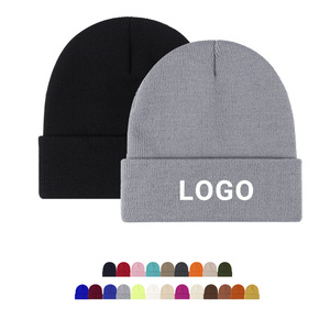 Bán Buôn Mùa Đông Stuff Ấm Nhà Sản Xuất Biểu Tượng Tùy Chỉnh Thêu 60 Màu Sắc Trống Đồng Bằng Thiết Kế Sang Trọng Dệt Kim Đi Xe Đạp Beanies - Product Image 1