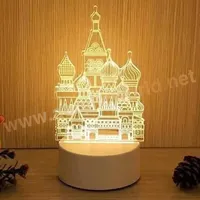 الصين مصنع مخصص الكرتون 3D الاكريليك الجدول قاعدة مصابيح أنيمي الصمام ليلة ضوء الجدول مصباح