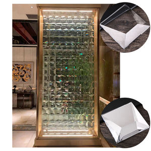 Azulejos de cristal de mosaico partición plateada ladrillos de vidrio sólido 150x150x30mm rojo azul claro proveedores de bloques de ladrillo de vidrio - Product Image 5