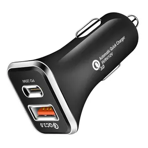 Hot Sale PD USB Type C Dual Port Car Mobile Phone Charger Adapter Super Fast Charging Car Charger