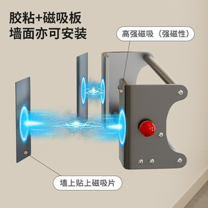 ชั้นวางรองเท้าแบบแม่เหล็กสองชั้นแบบยืดหดได้ สีเทาขาว ชั้นวางเก็บรองเท้าแบบแขวนสำหรับรองเท้ากีฬา - Product Image 4