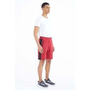 Shorts double face Air Jones pour homme, coupe standard, en mélange coton-polyester rouge, pour un usage décontracté en été, modèle 81244 - Product Image 4