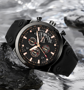 SKMEI 9282 Orologio al Quarzo da <span class=keywords><strong>Uomo</strong></span> Classico Business di Alta Qualità con <span class=keywords><strong>Cinturino</strong></span> in Vera <span class=keywords><strong>Pelle</strong></span> Impermeabile Moda di Alta Gamma - Product Image 1