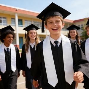 Écharpe de remise de diplôme vierge pour sublimation, personnalisable, vente en gros, pour les cérémonies de remise de diplôme du lycée et de l'université - Product Image 5