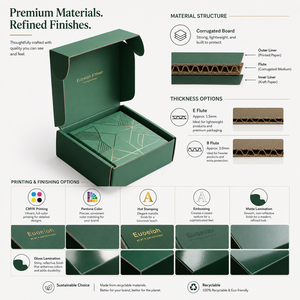 Factory Wholesale Luxury Double-Sided Custom <b>Silver</b> Hot Stamping Biodegradable Reusable Rigid Shipping <b>Boxes</b> Custom Logo - Product Image 5