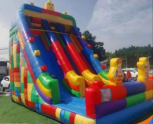 Toboggan gonflable à double voie pour cour, en PVC, capacité de 10 personnes, garantie de 2 ans pour les locations - Product Image 2