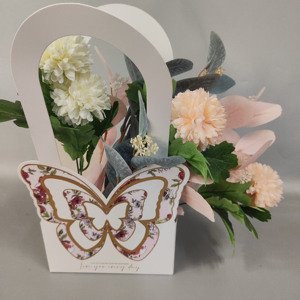 Boîte à <span class=keywords><strong>fleurs</strong></span> en forme de cœur écologique en carton recyclé pour l'emballage de bouquets - Product Image 3