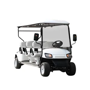 Yeni Model rahat çin avrupa 48v/60v kulüp gezi araba 6 koltuk Off-road elektrikli Golf arabası