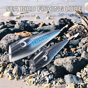 Esca Galleggiante <span class=keywords><strong>in</strong></span> Legno per <span class=keywords><strong>Pesca</strong></span> a Traina, Teaser Sea Bird <span class=keywords><strong>con</strong></span> Girella, Esca <span class=keywords><strong>Artificiale</strong></span> Rigida Stampata per <span class=keywords><strong>Pesca</strong></span> nel Lago - Product Image 2