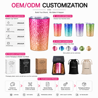 Gobelet isotherme personnalisé en titane pur 10oz, anodisé, à double paroi, avec double couvercle, fournisseur OEM en gros
