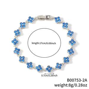 नए रंगीन फूलों के पीटल चार-पत्ती क्लैवर आकर्षण सोने की प्लेटेड ब्रेसलेट फैशनेबल व्यक्तित्व बहुमुखी - Product Image 5