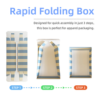 Caja de Cartón con Base y Tapa Plegables Rápidas y Modernas, con Impresión Personalizada para Empaque de Camisetas, Solución de Venta al por Mayor