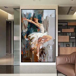 Arte de grafiti HD para Ballet y niñas, imágenes de pared y pintura en lienzo para decoración del hogar, Cuadros de decoración para sala de estar - Product Image 1