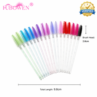 Brosses à cils jetables Fubowen en gros, applicateurs de mascara à manche en cristal, brosses à cils professionnelles, micro-brosses à cils