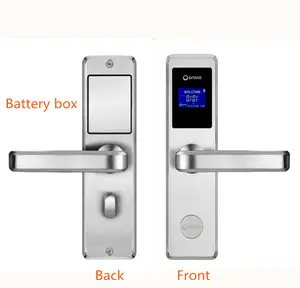 UL CE Testing Waterproof Electronic Smart RF Card Hotel Door Handle Card Lock Hotel Punch Card Door Lock