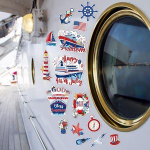 Imanes Decorativos para Puerta con Diseño de Crucero del 4 de Julio, Imanes para Refrigerador con Diseño de Barco <span class=keywords><strong>Americano</strong></span> para el Día de la Independencia - Product Image 4