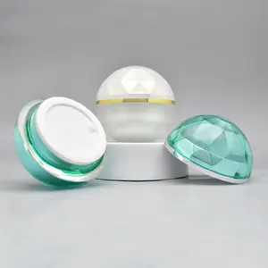 15g 30g 50g Customized Ball Shape Small Acrylic Cream Jars Sample Container Of Egg Shape