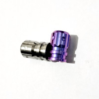 Bouchons de tige de valve de pneu en titane bleu brûlé universel anti-poussière automobile moto vélo