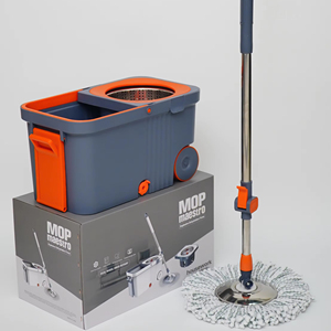 IMAXX Promoción Tornado Twist 360 Trapeador Giratorio Mágico <span class=keywords><strong>con</strong></span> Cubeta, Palo de Acero y <span class=keywords><strong>Ruedas</strong></span>, Cabezales de Repuesto - Product Image 1