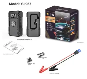 Fuente de Alimentación de Emergencia para Automóvil, Bomba de Aire Inalámbrica Integrada, Banco de Energía de Alta Capacidad, Arrancador de Móviles - Product Image 6