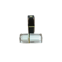 Flacon compte-gouttes en plastique acrylique transparent avec logo imprimé pour crème pour les yeux, sérum de soin, flacon cosmétique liquide portable